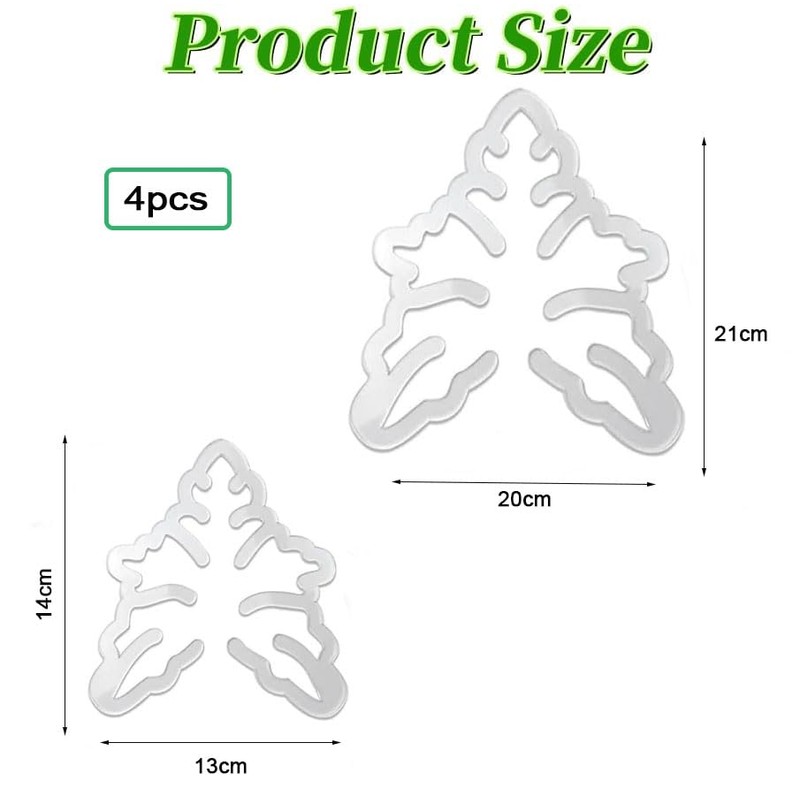 Climbing Houseplant Stem Supports,4Pcs Clear Plastic Flower Plant Growth Stake