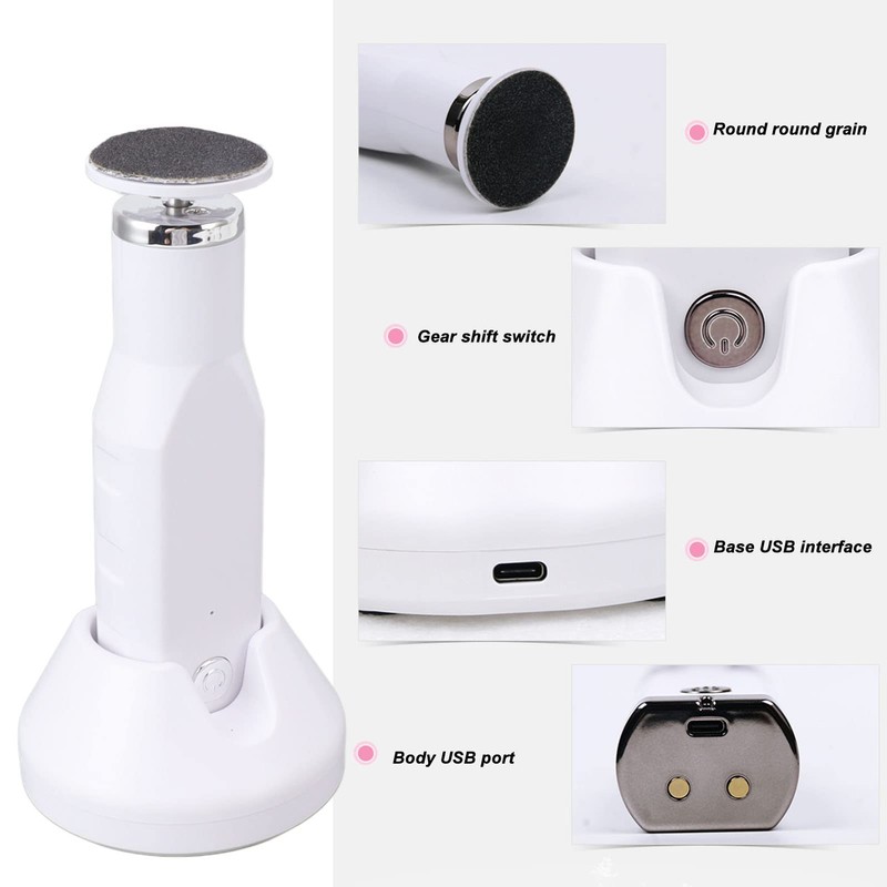 Electric Foot File, Electric Callus Remover Removable Washable Adjustable USB