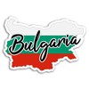 2 x 10cm Bulgaria Flag Map Vinyl Stickers - Travel