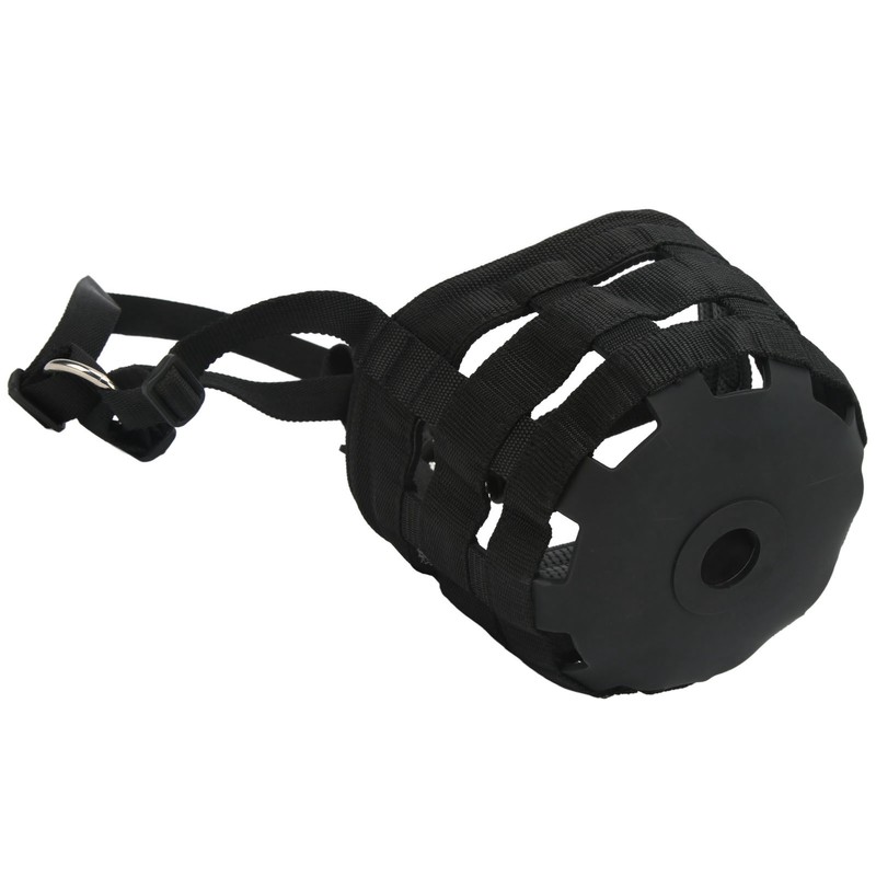 Black Horse Grazing Muzzle Easy Breathe Horse Mouth Cover with