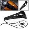 Unbranded Black Extended Tank Dash Console For Harley Softail Springer
