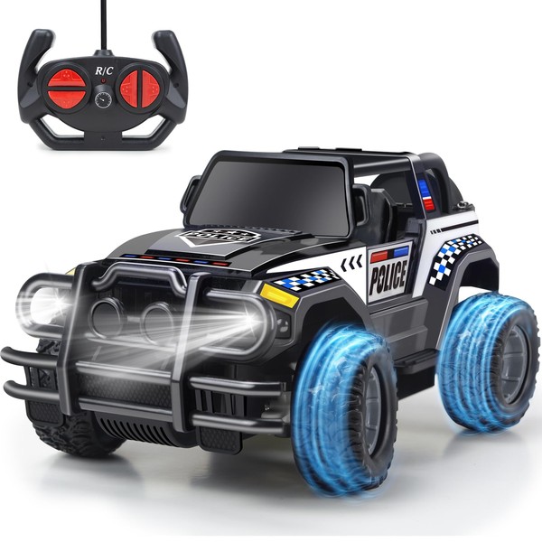Hymaz RC Car, For Kids, 1/20 Off-Road Car Toy, Electric RC Car, Remote Control Car, Children's Toy, For Beginners, Girls, Boys, Elementary School Students, Middle School Students, Gift (Police Car)