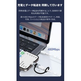 YFFSFDC Lightning to Type C Converter Adapter, Set of 2, Type C to Lightning Conversion Adapter, 60W, PD Rapid Charging, Fast Data Transfer, USB C Phone Conversion Connector, Aluminum Alloy,