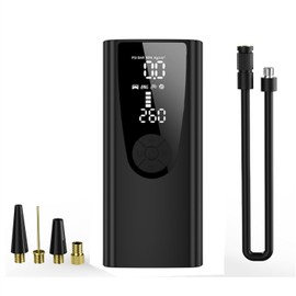 Tire Inflator Portable Air Compressor,6000 mAh Air Pump for Car -150 PSI High Pressure Gauge and LED Light,Cordless Tire Pump with Pressure Gauge Emergency Light for Car,Ball and Motorcycle.