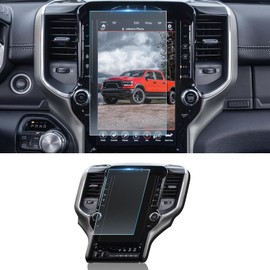 BIBIBO 2024 2025 Ram Screen Protector Matte for 2019-2024 2025 Dodge Ram Big Horn/Laramie/Rebel/Limited/Limited Laramie/TRX) Uconnect 12" Tempered Glass [Anti-Glare Anti-Reflective Anti-Scratch ] Dodge Ram Trucks Accessories 2019-2025