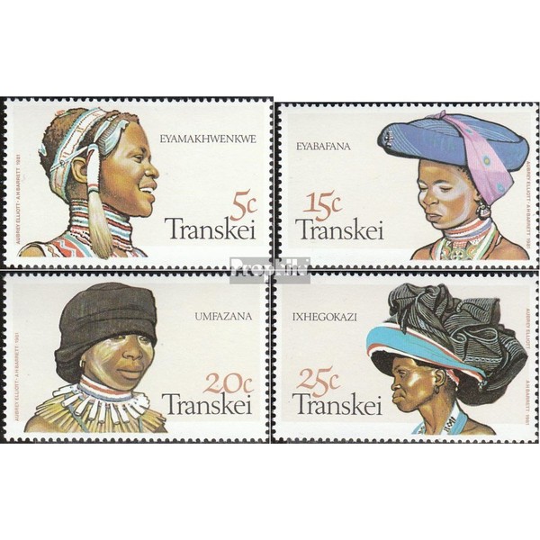 South Africa - Transkei 92-95 (complete.issue.) 1981 Headgear (Stamps for