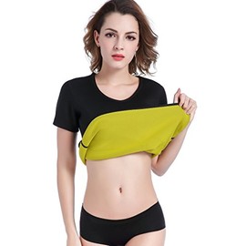 Valentina - Camiseta térmica para mujer, de neopreno, adelgazante, traje de sauna, quemador de grasa estómago, mejor entrenador abdominal para pérdida