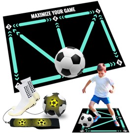 Soccer Training Mat,Soccer Mat Training,Agility Footstep Training Mat,Soccer Training Equipment Mat,Soccer Practice Equipment Mat,Soccer Equipment for Training,Soccer Gift,Non-Slip Silent for All Ages