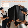 XUANPEILIN Moving Blankets, 80 * 72 Inches, Black, 2-Pack