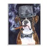 Stupell Industries Sophisticated Boxer Dog Portrait Top Hat Pet, Design