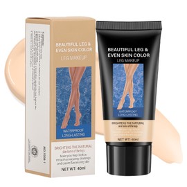 Leg Makeup Waterproof No Transfer, Leg Make Up to Cover Veins, Concealer Full Coverage, Body Concealer, Tattoo Cover Up Makeup, Even Skin Tone, Easy Application(01 Natural Color,40ml)