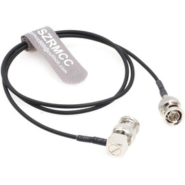 SZRMCC BNC to BNC Male 3G HD SDI Cable RG174 75ohm Flex Coaxial Video Cable for Sony FS5 FX6 Atomos Shogun Inferno SmallHD Monitor Blackmagic ARRI RED Cameras (Straight to Right Angle, 40 cm)