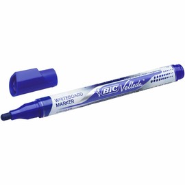 BIC Velleda Liquid Ink Dry Wipe Pocket Markers - Blue (Pack of 12)