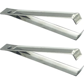 2 pieces silver herringbone tweezers set, garlic peeler, garlic tweezers remover tool, tongs for cooking, practical gadgets, vegetable tools, kitchen utensils and cooking accessories, garlic presses