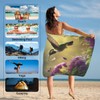 ModaQua Hummingbird Flower Beach Towel, Large Microfiber Quick Dry Lightweight