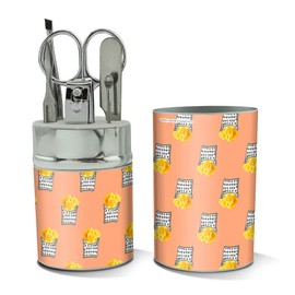 Fun Fries Stainless Steel Manicure Pedicure Grooming Beauty Care Travel Kit