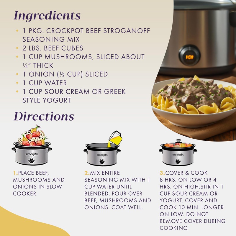 Crock-Pot Beef Stroganoff Seasoning Mix, 1.5 Ounce (Pack of 12)