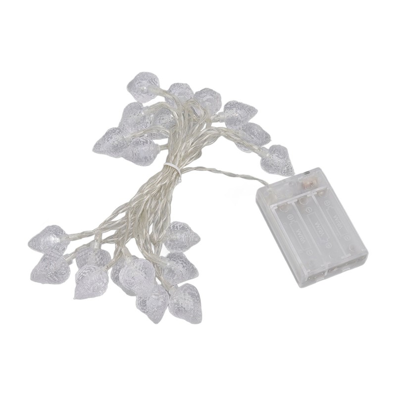 20 LEDs Christmas Lights Outdoor Strawberry Fairy String Lights Battery