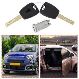 SG Store 1 Piece Door Lock Cylinder with Keys Compatible with Fiat 500 2007-2022 Compatible with Fiat Punto 188 1999-2010 OE 71771348 39.4 x 19.7 mm Vehicle Door Lock Assembly