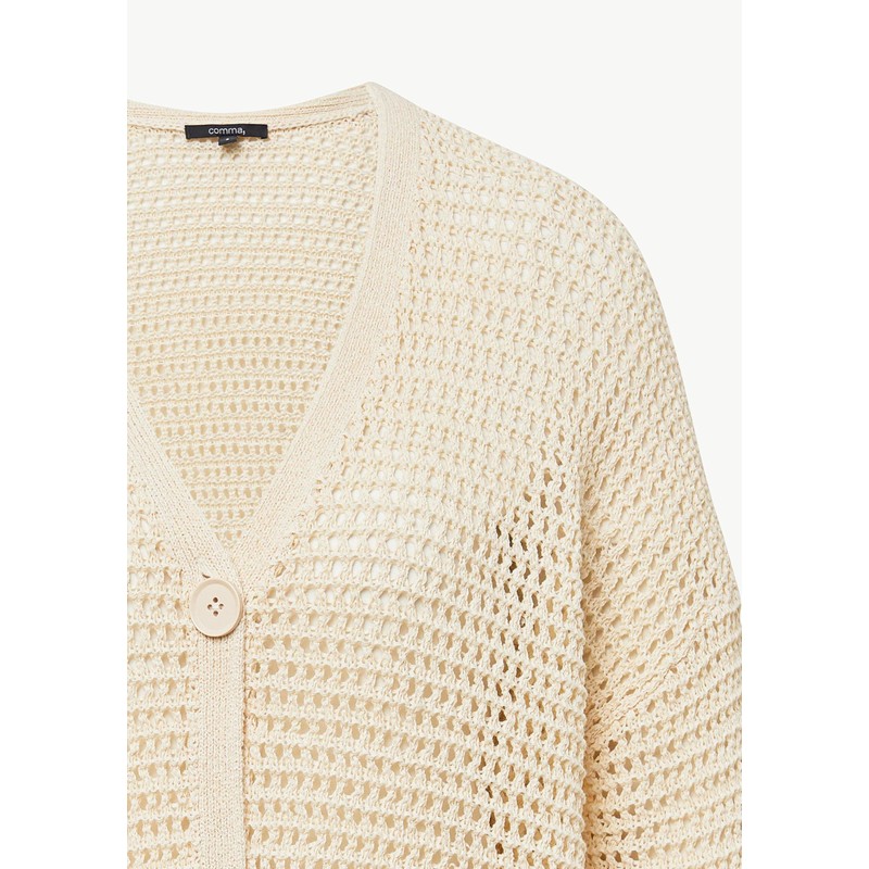 Comma Airy cardigan in boxy fit, 0505_beige, S