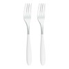 Grunwerg 2DF650W Dessert Forks, 18/10 Stainless Steel, White