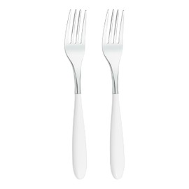 Grunwerg 2DF650W Dessert Forks, 18/10 Stainless Steel, White