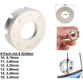 Akyandoo Bicycle Spoke Wrench Spoke Wrench Nipple Wrench Spoke Tool 8-Way Pack of 1