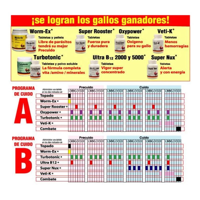 Worm Ex 50 Tabletas// Endectocida Aves Lab. Vetinova/ Gallos