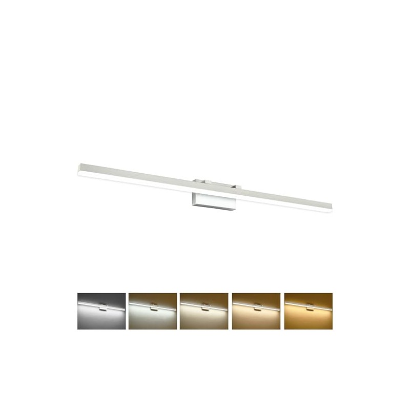 PRESDE 48" LED Bathroom Vanity Light Bar, Modern Brushed Nickel