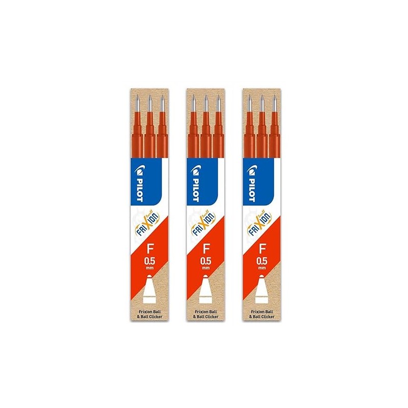 Pilot Frixion Erasable Rollerball Refill Red 0.5mm Tip (Pack of