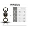 GERUITE High Strength Ball Bearing Swivels Corrosion Resistance Fishing Swivels
