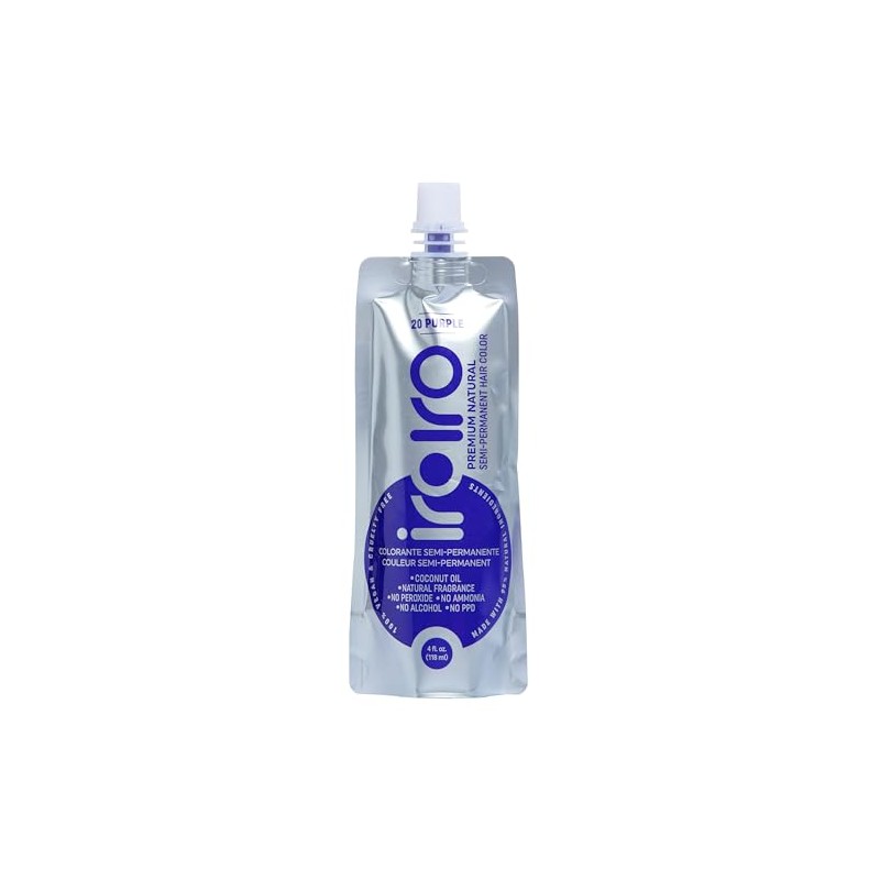 IROIRO Premium Natural Semi-Permanent Hair Color 20 Iro Purple (4oz)