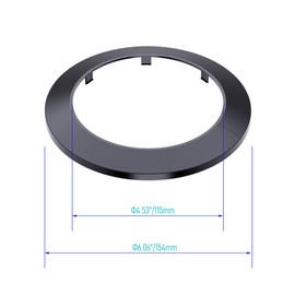 FOCMKEAS 4Pcs Pipe Cover Decoration, Fit 4.49"(114mm) Pipe PP Plastic Flangen Water Pipe Cover Decoration, Escutcheon Pipe Collar for Wall Pipe Tube Decoration, Black