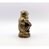 Lamp Finial-Thinking Monkey-Antique Brass Finish, Highly Detailed Metal Casting