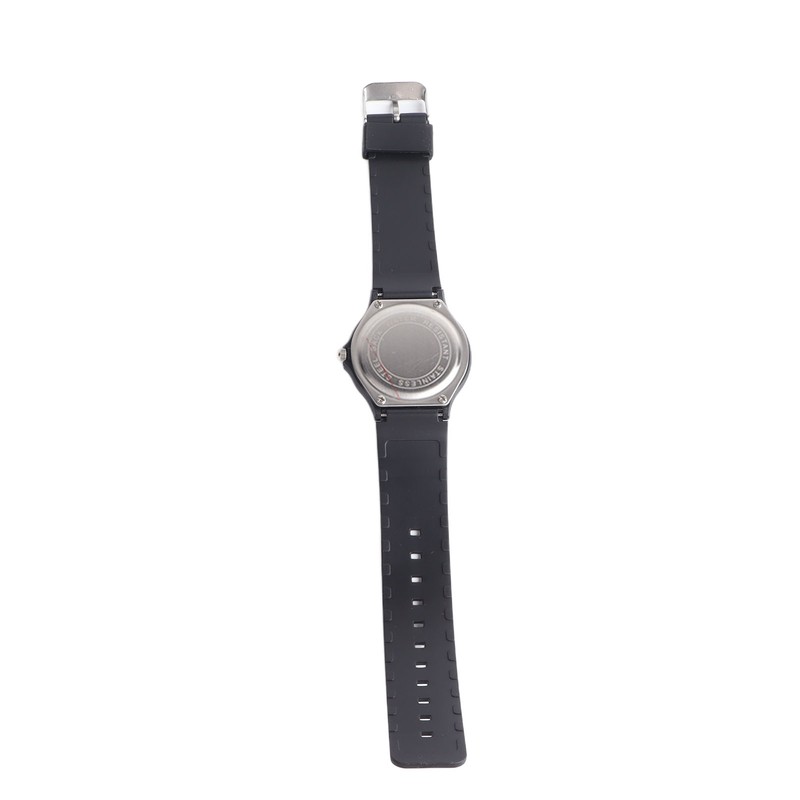Waterproof Quartz Watch with Rubber Strap Adjustable 3 Hands Easy