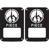 JeepTails Piece Sign Tail lamp Light Covers Compatible with Jeep