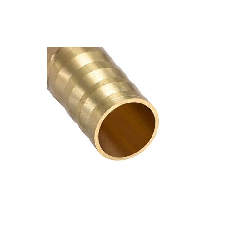 sourcing map 10mm or 3/8" ID Brass Barb Splicer Fitting,Straight