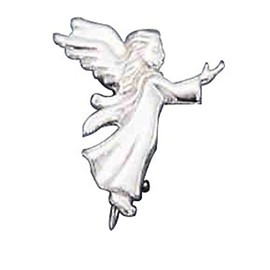 Sterling Silver Guardian Angel Outstretched Hand Brooch Pin