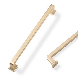 COTYKILEY 6 Pack 7 Inch(177mm) Brushed Brass Kitchen Cabinet Handles Gold Cabinet Pulls Cabinet Door Handles Kitchen Cabinet Hardware Cupboard Drawer Pulls Dresser Handles