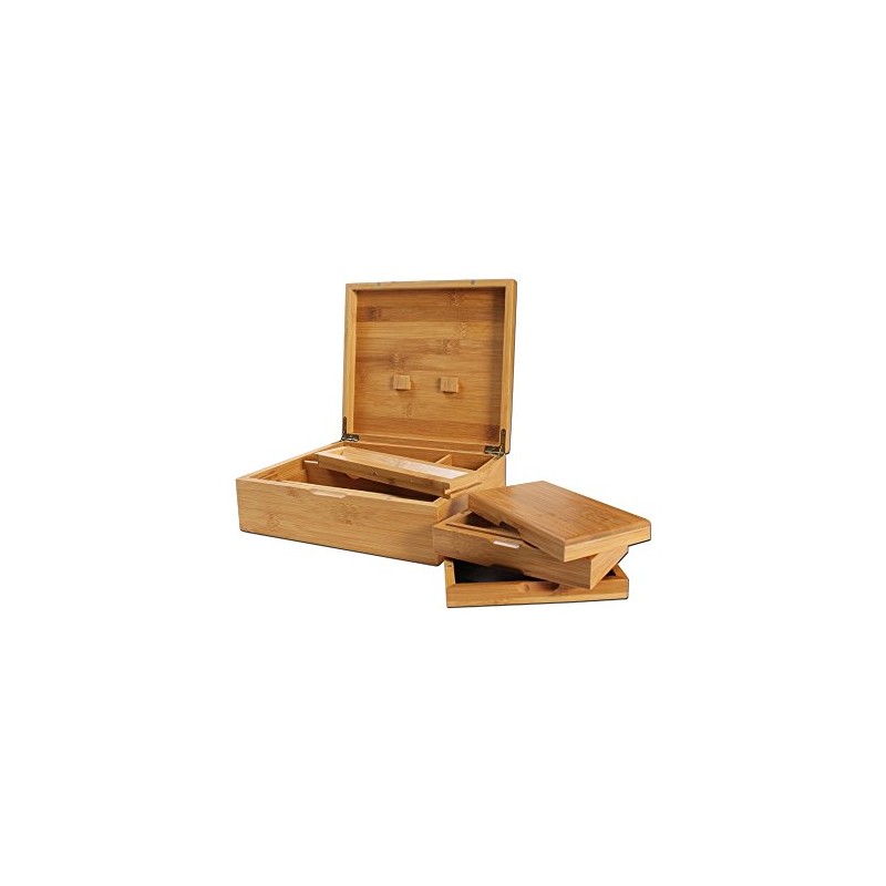 altrado Headshop Black Leaf Stoner Box II aus Bambus -