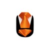 HISDERN Mens Ties Orange Ties for Men Extra Long Tie