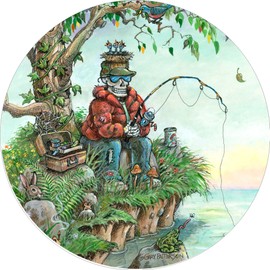 TIRE COVER CENTRAL Skeleton Fishing Patience Fish Wheel Spare Tire Cover (Select tire Size/Back up Camera Option in MENU) Sized to Any Make Model 285/70r17 Centered Back up Camera