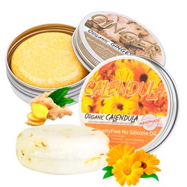 Shampoo Bar For Hair Regrowth, Anti Hair Loss Ginger Shampoo Soap, Natural Organic Solid Shampoo Bar, Ginger Shampoo Soap for Promotes Hair Growth, Anti Dandruff Itching (Ginger+Calendula)