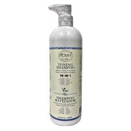 Biomix Shampoo Matizador Violeta 10 en 1 · 480 ml – El Doble del Envase Habitual | Neutraliza Tonos Naranja y Amarillo, Efecto Platino en Rubio, Gris y Canas | Arándano, Queratina y Argán | Vegano