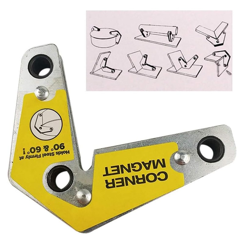 Aswalling Welding Fixer 60/90/120°Degree Multi-Angle Magnet Weld Positioner Ferrite Auxiliary