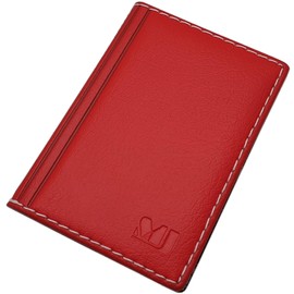 Elegant Credit/Business Card Holder with Contrast Stitching 12 Compartments MJ Design Germany Made In The Eu Various Colours and Designs Multicolour Design 1 / Rot