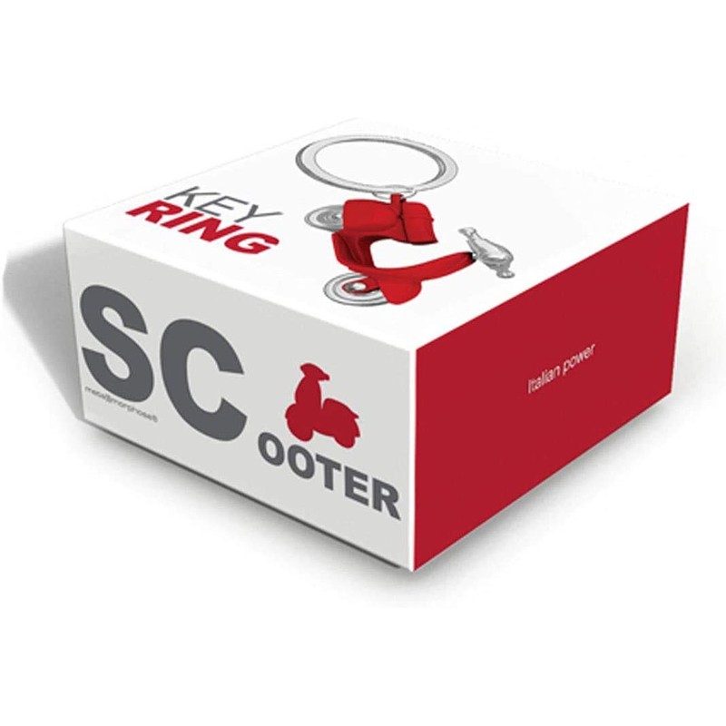 Meta(l)morphose® MTM933-01 Metal Keychain, Scooter, Red 7, Key Ring, Key