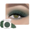 QIDSTERS Forest Green Matte Single Eyeshadow, Lightweight Blendable Mini Eye
