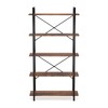 NicBex Bookshelf 5-Tier Bookshelf Modern Industrial Bookcase with X-Shape Back