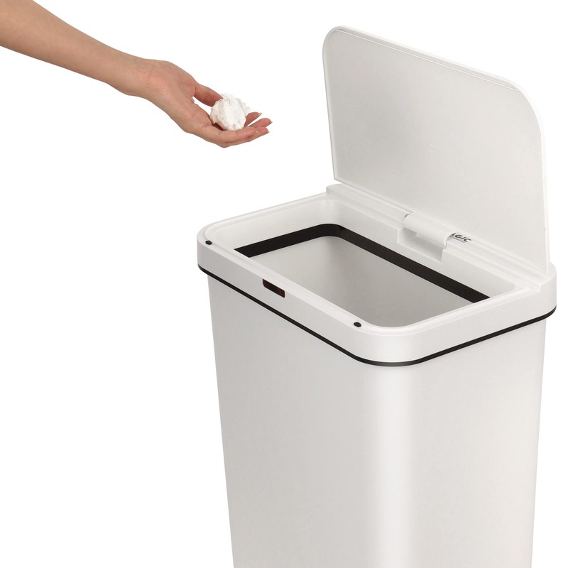SIMPLI-MAGIC 79502 13 Gallon Touchless Sensor Trash Can, Rectangle Garbage